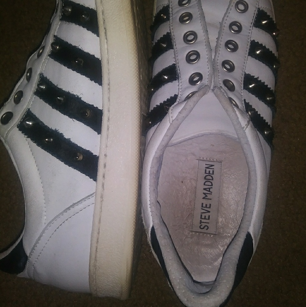 Black and white shoes